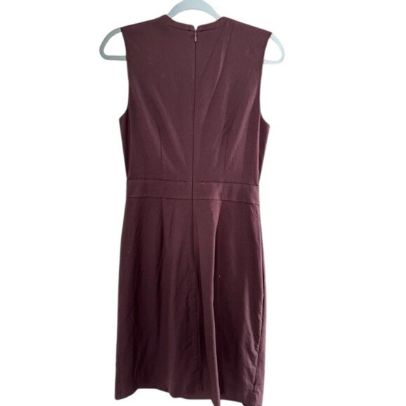 J. Crew Sleeveless Sheath Dress‎ Burgundy Purple Career Workwear Size 4 - Picture 3 of 3